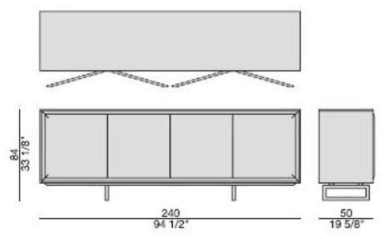 Porada Комод из ясеня с распашными дверцами Iron sun-id-1509410 - Вид №2