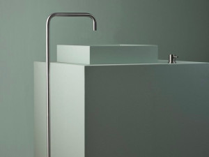 Напольная дозирующая насадка из нержавеющей стали для умывальника