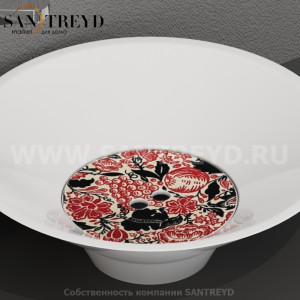 486073 Накладка на слив из керамики декор цвет Лед Kerasan Deco Италия