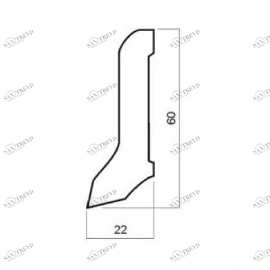 Плинтус La San Marco Profili Кофе Шпонированный Дуб 2500х60 мм 1010000453