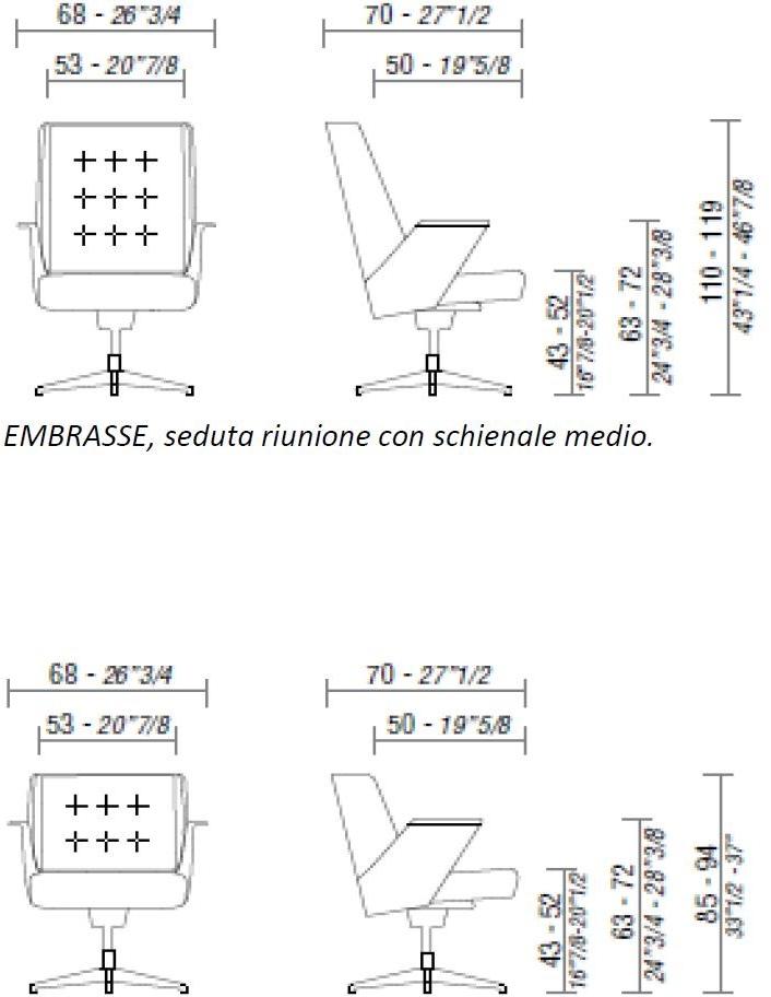 ESTEL GROUP Кресло в коже с 4-мя спицами Embrasse sun-id-1352286 - Вид №5
