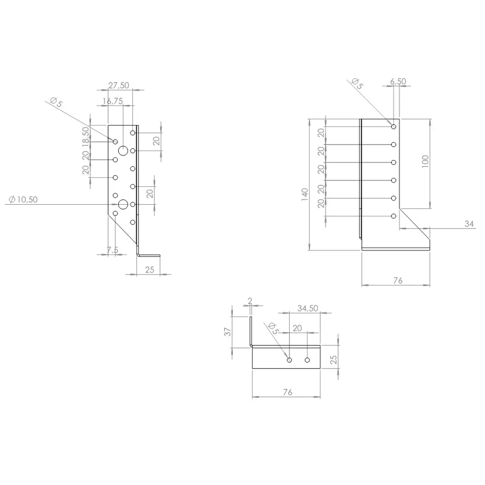 Держатель балки левый 40х140х2 КРЕПКО-НАКРЕПКО STLM-2021745 - Вид №3