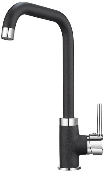 0041, ЧЁРНЫЙ, СМЕСИТЕЛЬ КУХОННЫЙ