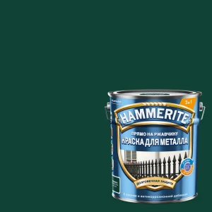 Краска по ржавчине Hammerite цвет зеленый мох 5 л 87815387 STLM-2073939