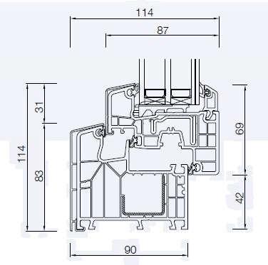 Diquigiovanni Окна из алюминия и пвх с тройным остеклением Dqg 85 sun-id-1503019 - Вид №2