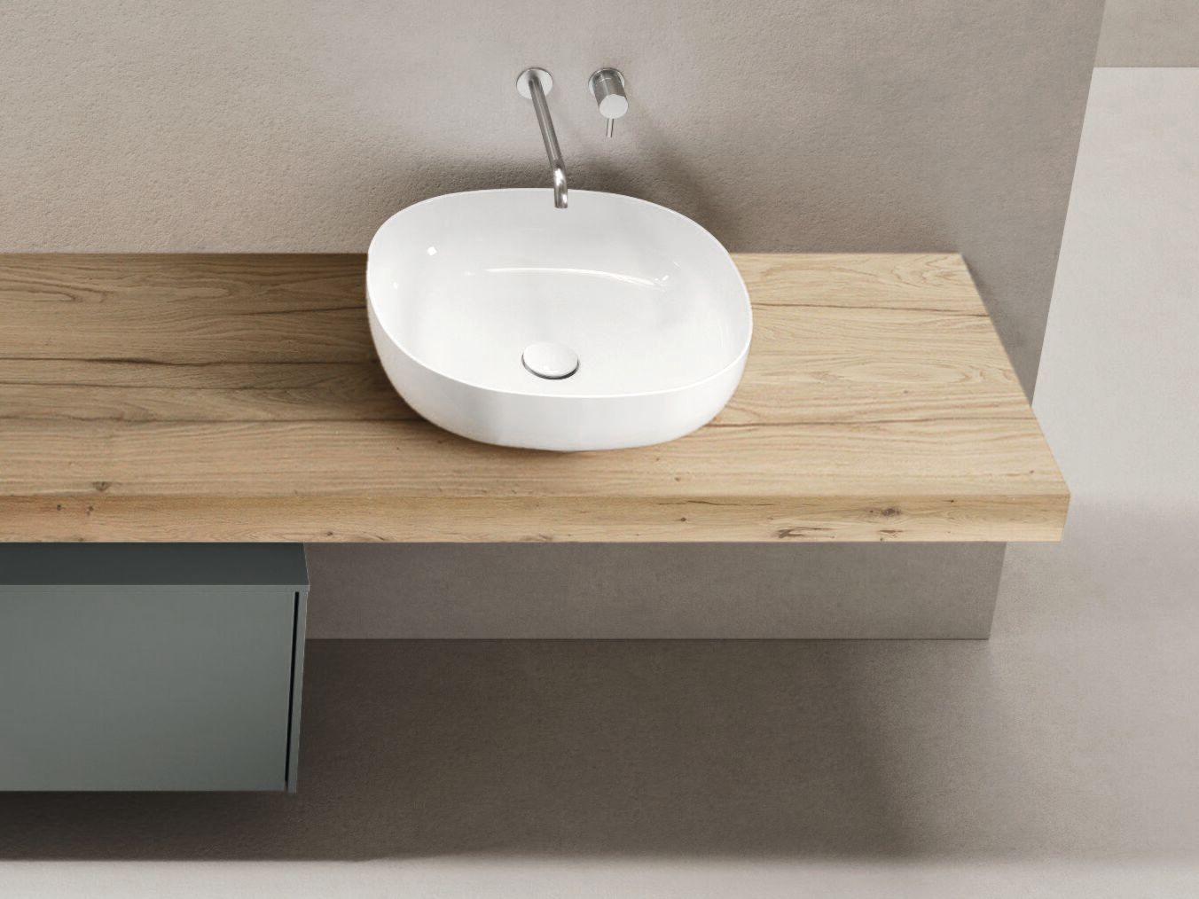 Деревянный подвесной умывальник с ящиками Noorth синтез ARCH-00125400 - Вид №3