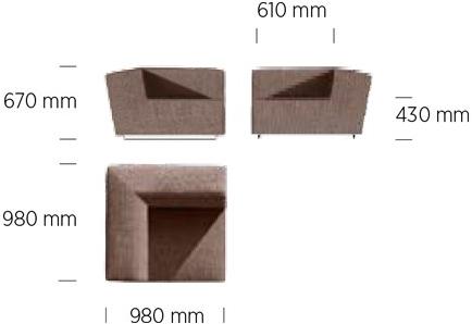 April Furniture Модульное модульное угловое садовое кресло Loopy sun-id-1394852 - Вид №2