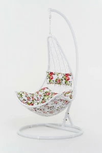 Подвесное кресло белое из ротанга 44-001-03 VINOTTI  00-3885133 Белый;красный;розовый;разноцветный