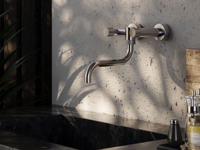 Настенный кухонный кран из нержавеющей стали с поворотным изливом Fontealta Kitchen ARCH-00131285