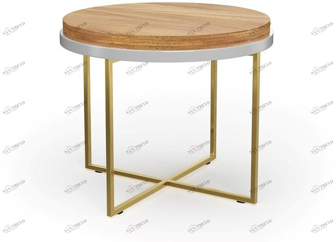 DWFI Круглый журнальный столик из фанерованной древесины  00002569 