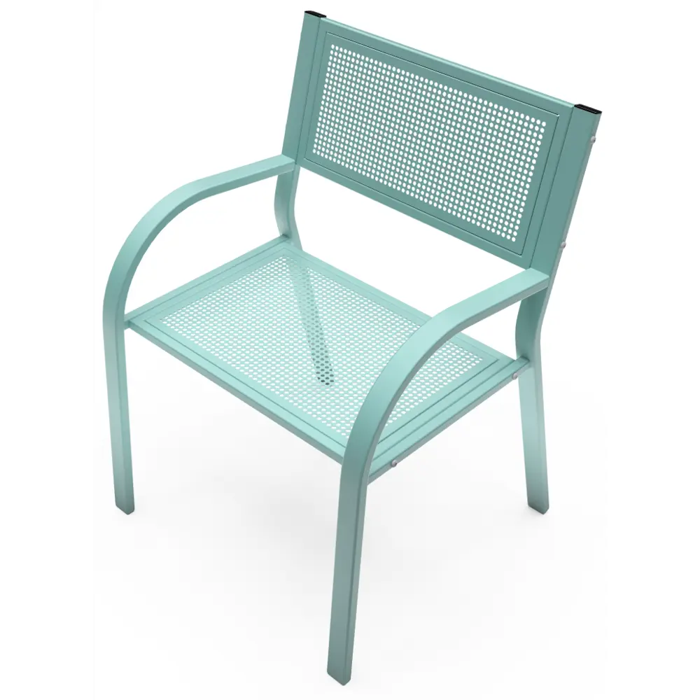 Кресло садовое VG C 04 53.5х58х85 см металл синий 84855286 STLM-2209688 Santreyd VG C 04/sea wawe