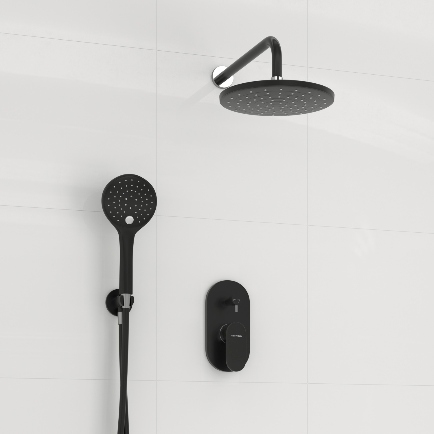 A16777 Встраиваемый комплект для душа с верхней душевой насадкой и лейкой WasserKRAFT 