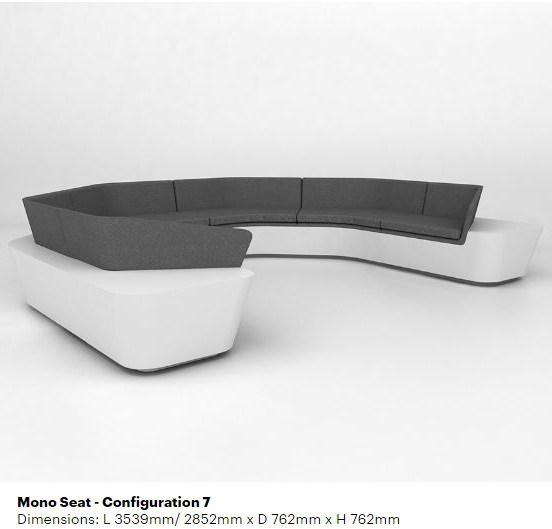 Isomi Модульный диван в твердой поверхности Mono sun-id-1507022 - Вид №6