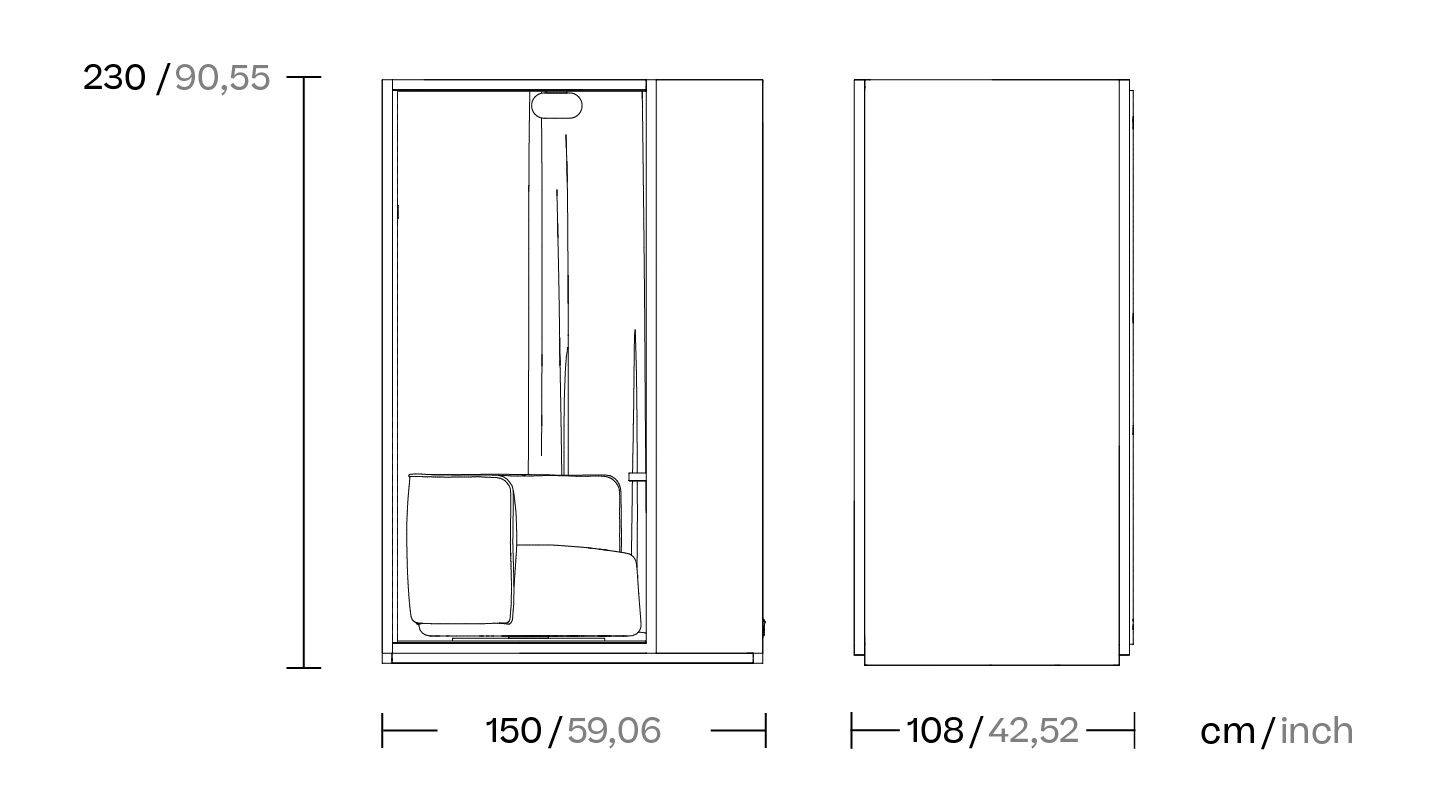 Одноместная акустическая офисная кабина со встроенным освещением Kettal Kall ARCH-00129543 - Вид №11