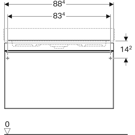500.556.JI.1 Шкафчик для раковины Geberit Citterio, с одним выдвижным ящиком Geberit  - Вид №20