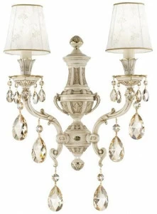 Possoni Illuminazione Антикварная белая аппликация с золотом и кристаллами Swarovski® Windsor 888/a2-pz-gs