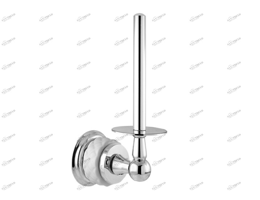 065585.000.50 Держатель запасной туалетной бумаги из белого фарфора Яркий хром Mestre 