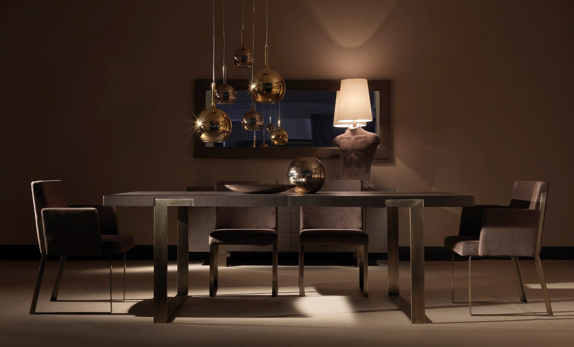 Деревянный прямоугольный стол с металлическим основанием Casa Covre Urbino ARCH-00148696