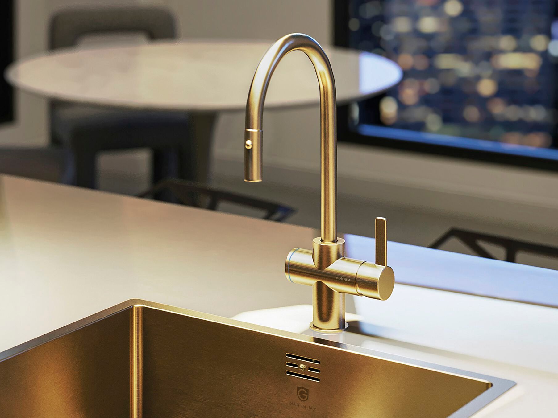 Однорычажный смеситель для кухни с выдвижным ручным душем GUGLIELMI RUBINETTERIE Smartap ARCH-00056304 - Вид №5