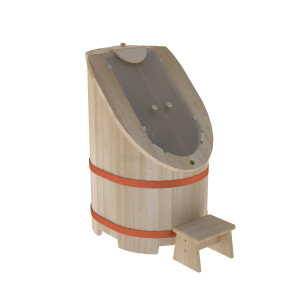 1738 Фитобочка со стеклом "Премиум" цвет натуральный, фурнитура 007 Alyarus