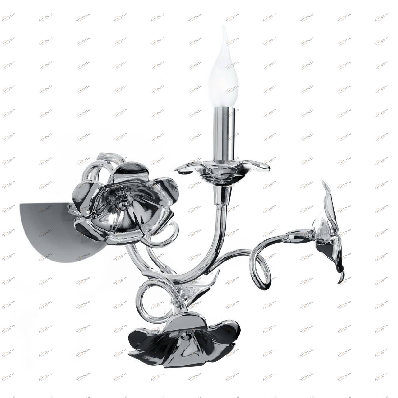 Бра Divinare Rita 7093/01 AP-1 DIVINARE СВЕЧА 078432 Прозрачный;хром 