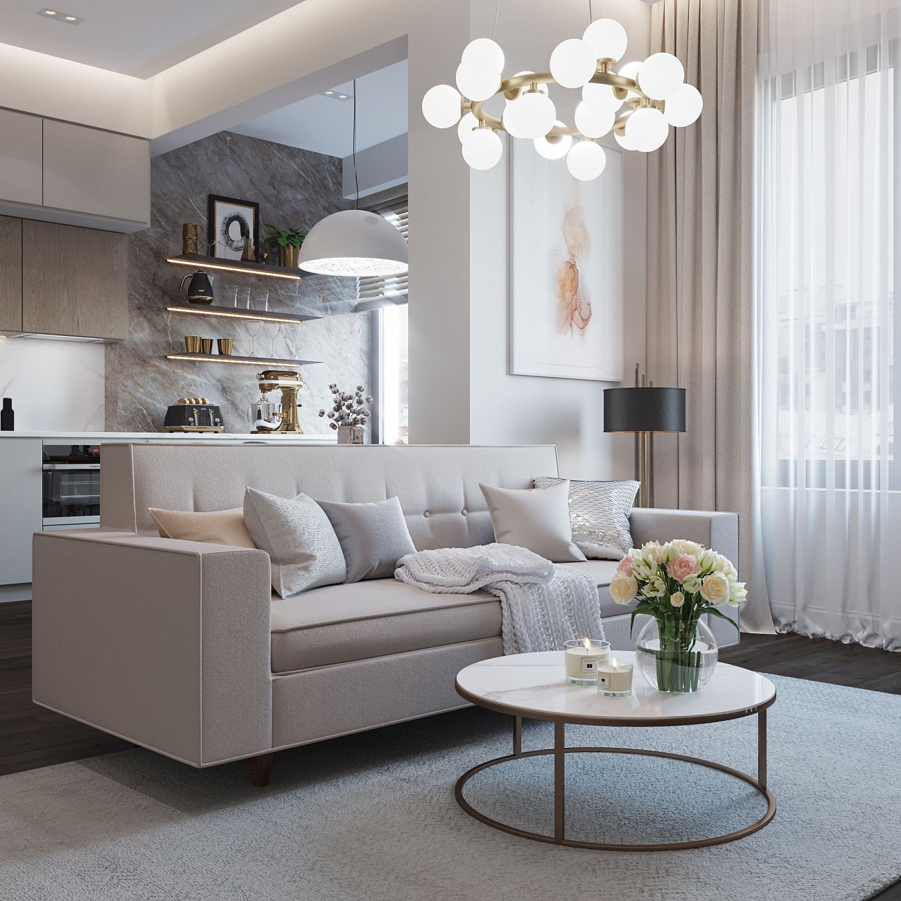 Подвесная люстра Ideal Lux Copernico SP20 Bianco IDEAL LUX ДИЗАЙНЕРСКИЕ, COPERNICO 313628 Белый  - Вид №1