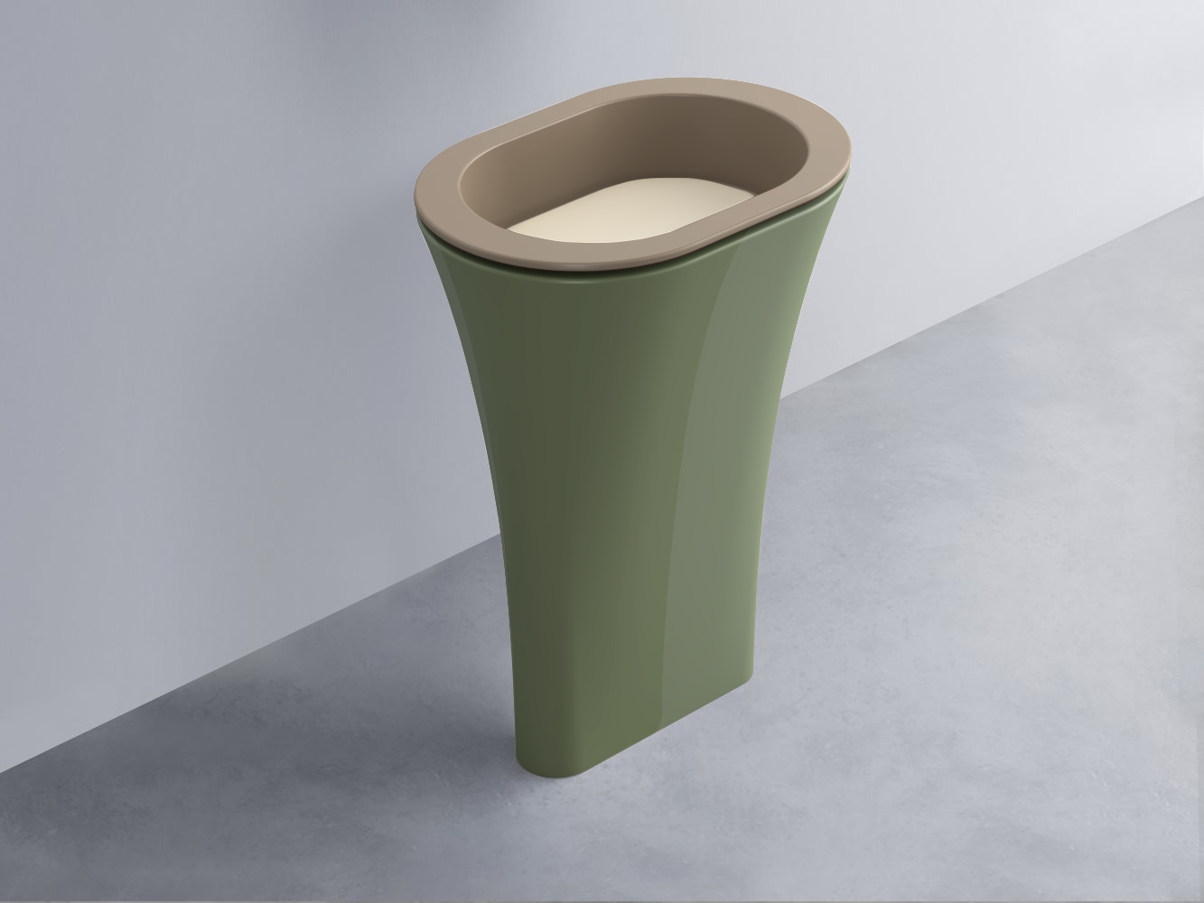 AMLA65-AN+AMPILO-LN+AMCOLO-AG Раковина Amedeo Ovale отдельностоящая cielo Enjoy + Amedeo Ceramica Cielo
