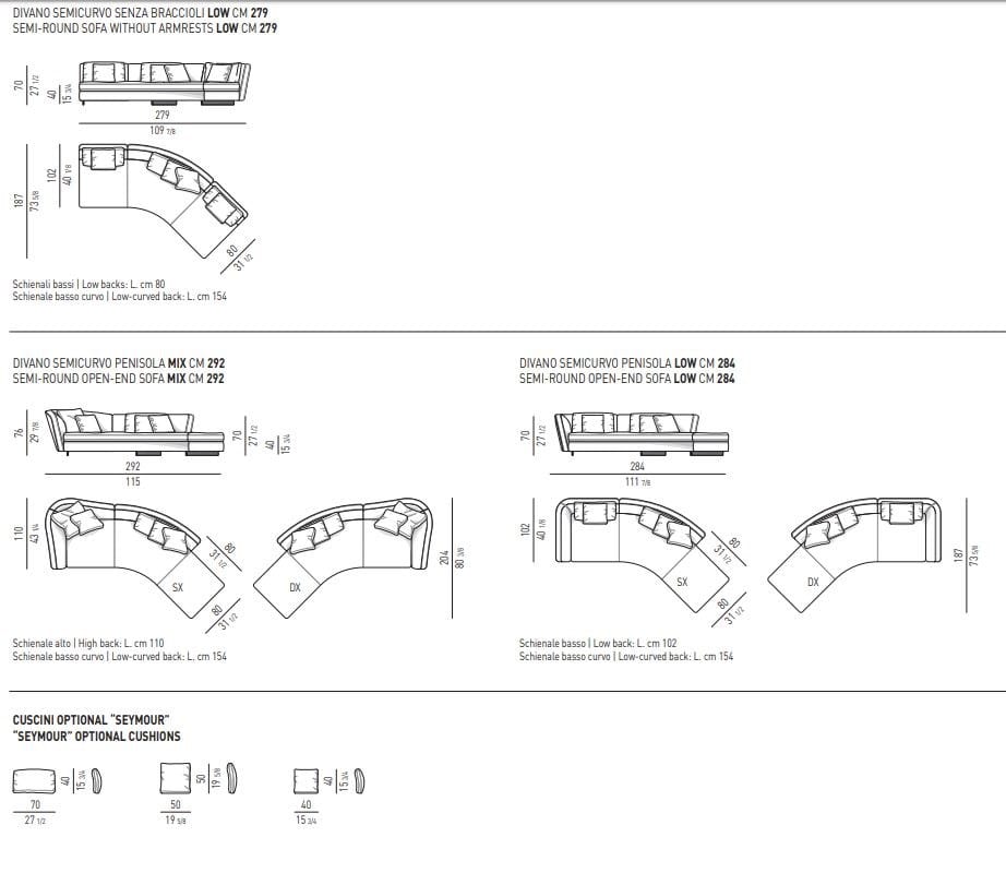 Ткань диван Minotti SEYMOUR ARCH-00040433 - Вид №18