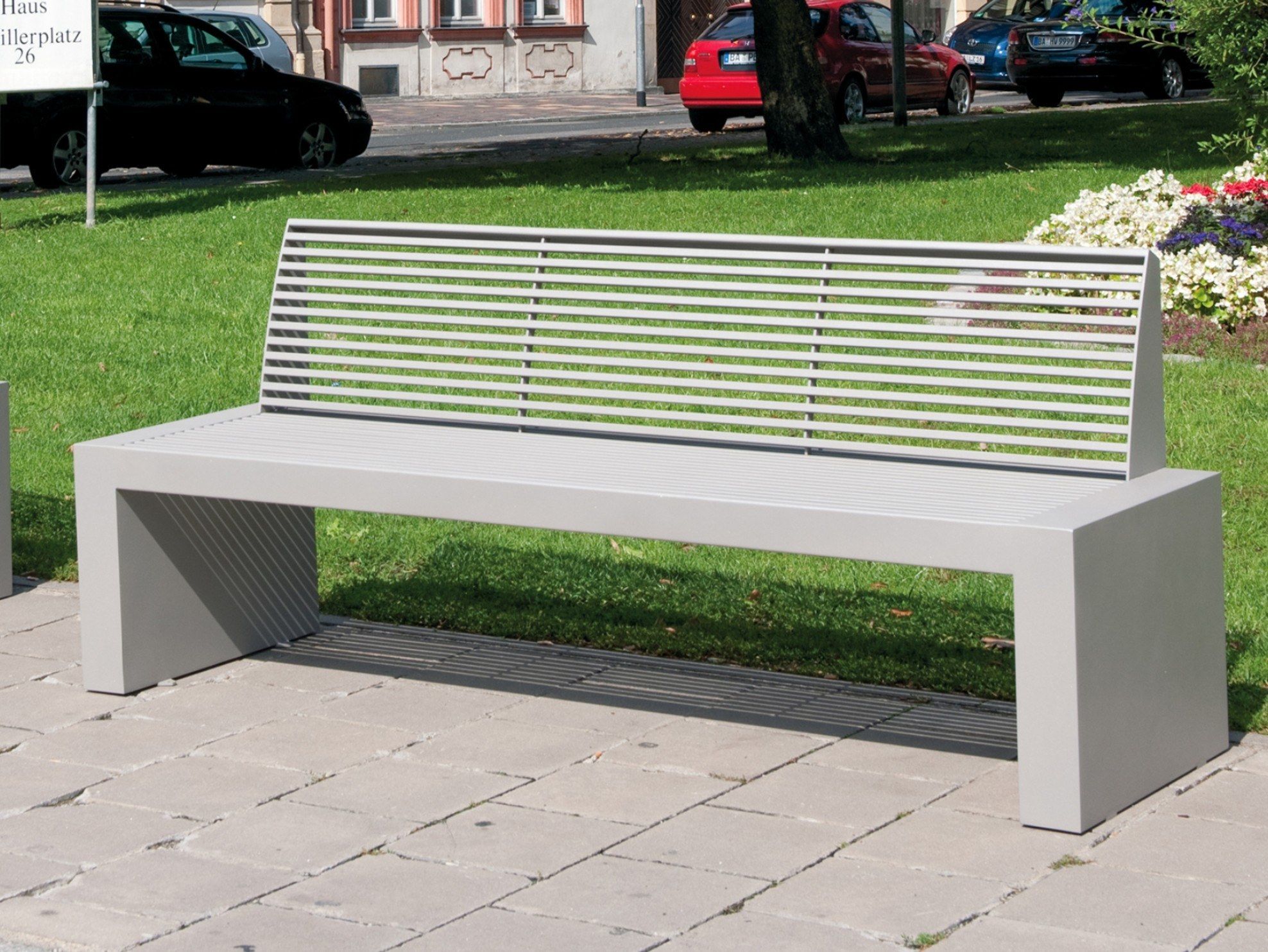 Скамья из нержавеющей стали со спинкой BENKERT BANKE Sicorum ARCH-00133342 - Вид №1