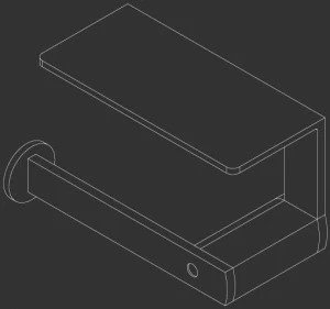 Ceadesign Держатель для туалетной бумаги с полкой из нержавеющей стали Lutezia -accessori Ltz 113