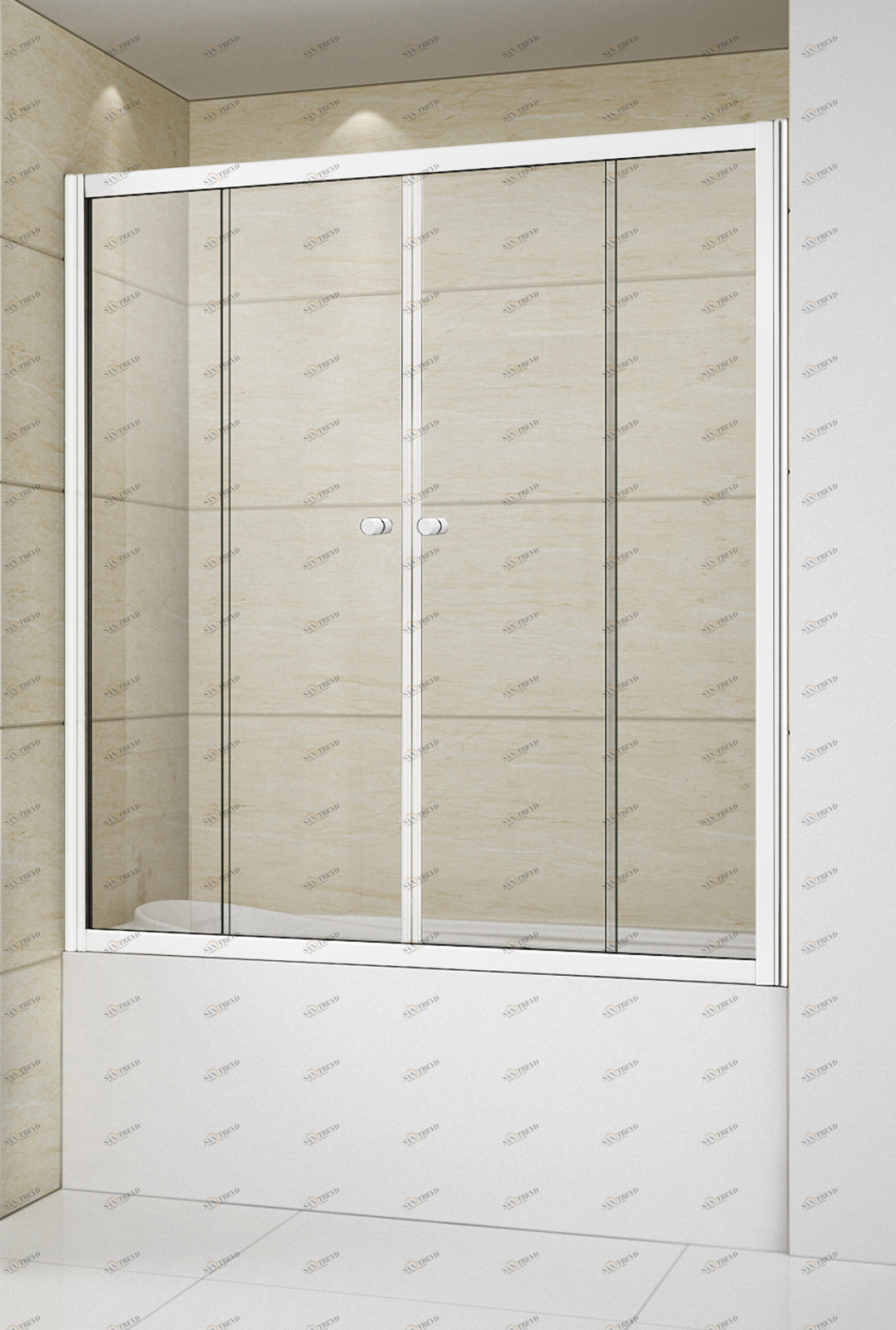 RELAX-VF-2-150/145-P-Bi Душевое ограждения на борт вынны Cezares Китай