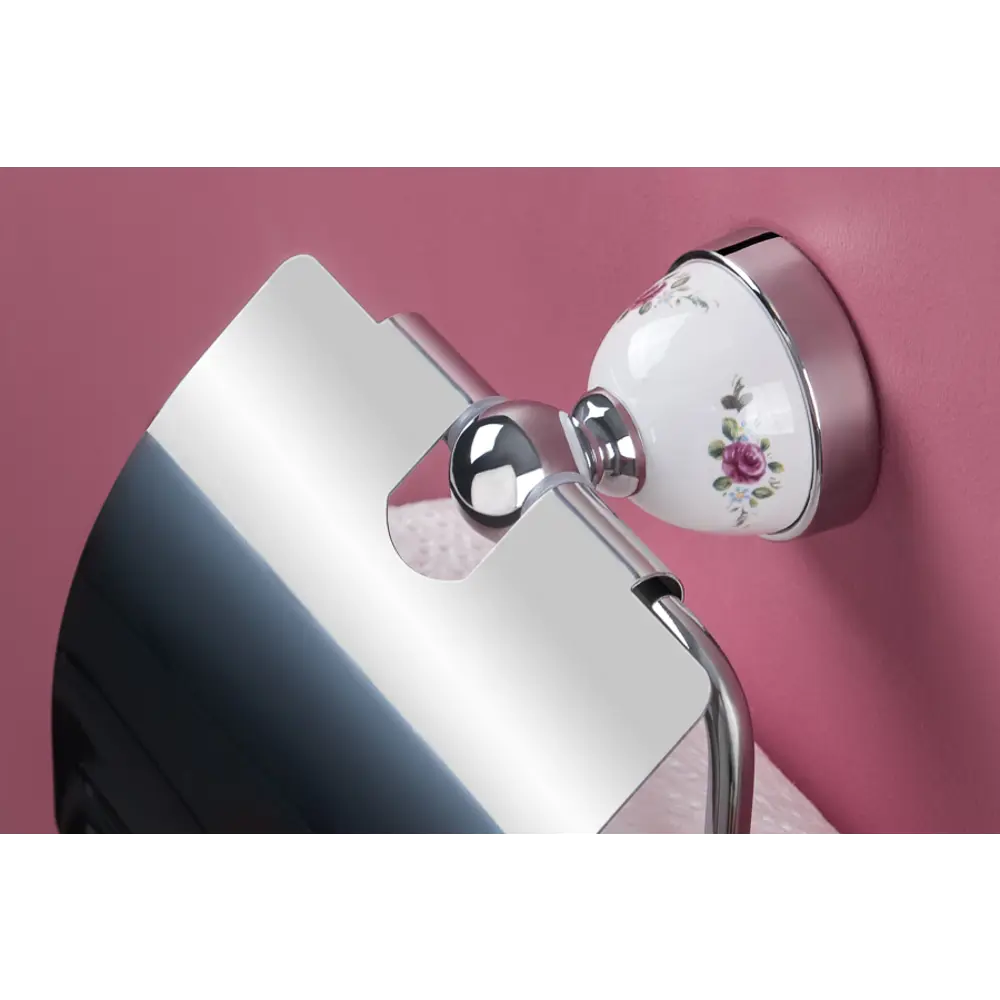 Держатель для туалетной бумаги «Rose» с крышкой цвет хром 18369439 STLM-2012666 Santreyd - Вид №2