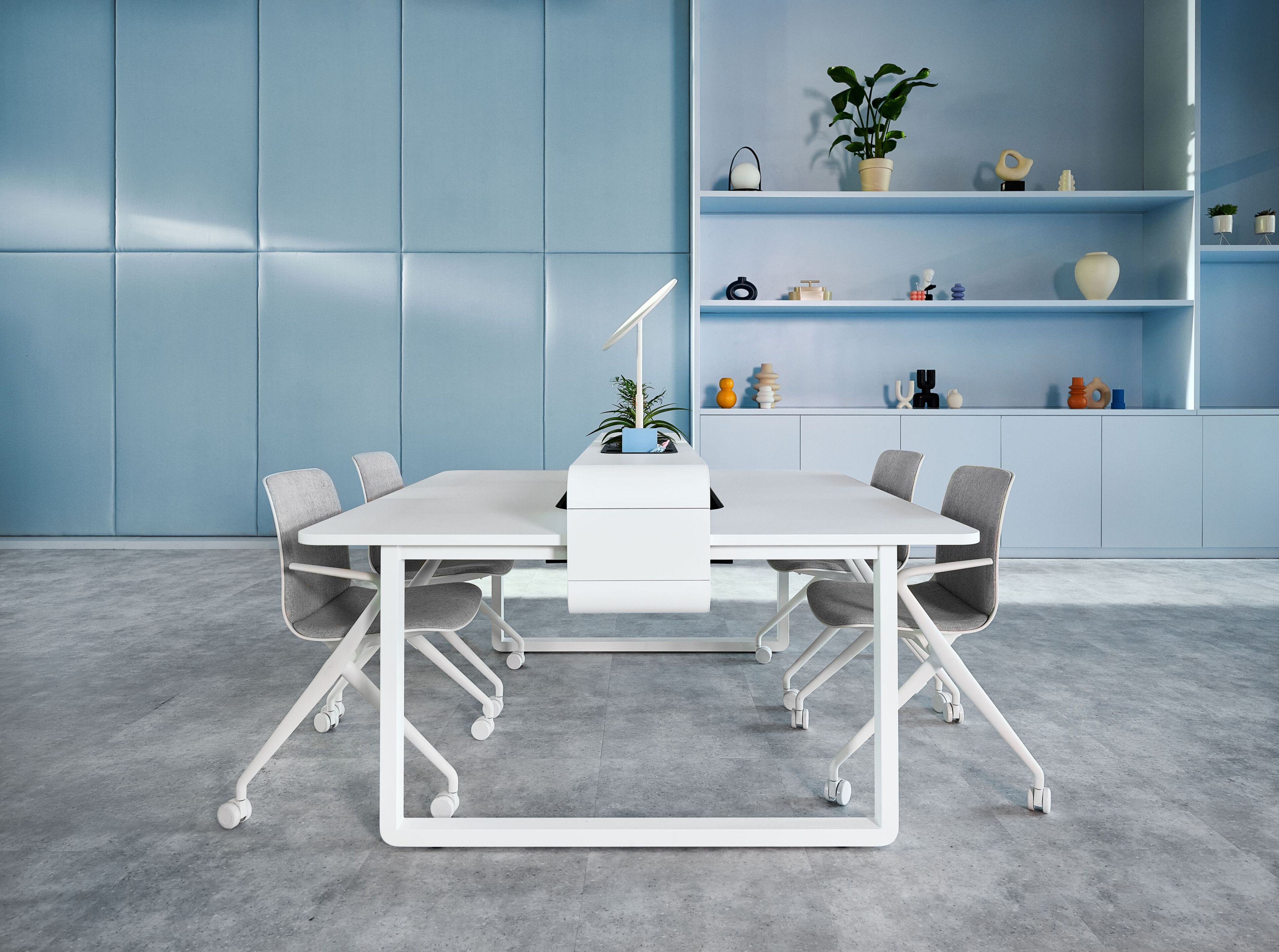 Прямоугольный стол для совещаний с электрической розеткой Mikomax Smart Office Hushoffice ARCH-00008619 - Вид №4