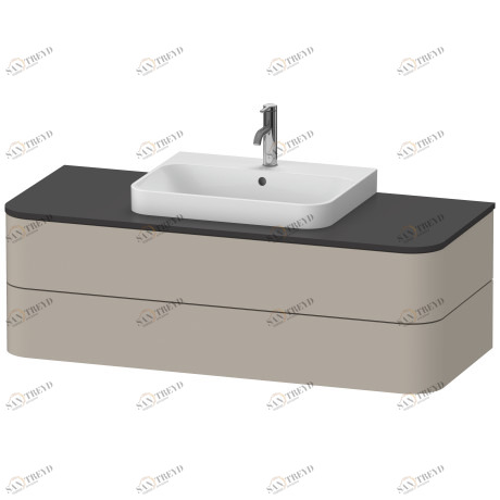 HP496206060 Happy D.2 Plus Тумбочка для подвесной консоли Серо-коричневый шелковисто-матовый лак Duravit