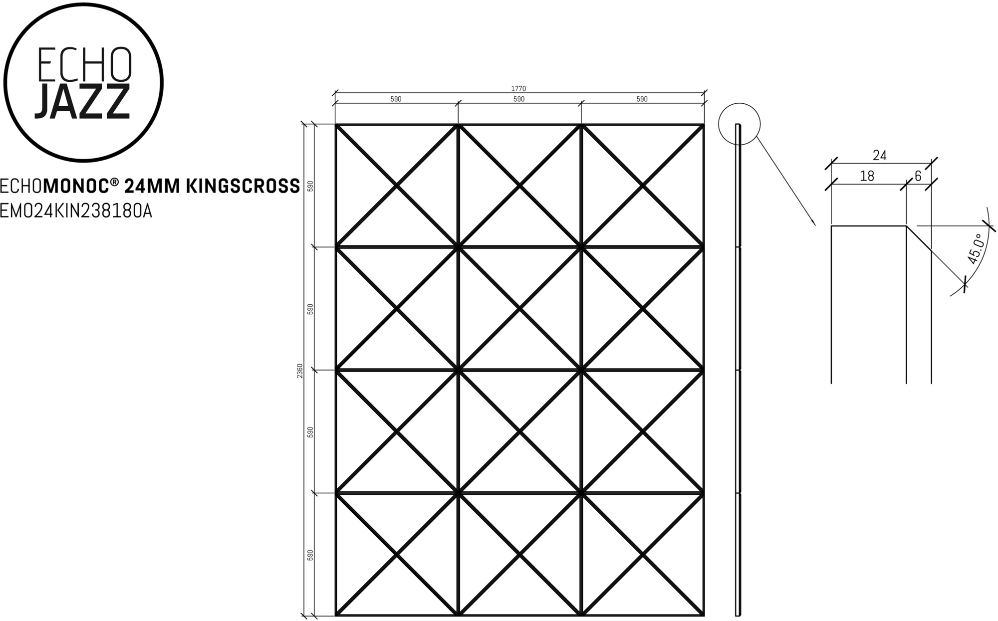 ECHOJAZZ Акустическая панель стеновая в пэт sun-id-1380510 - Вид №23