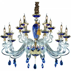 Подвесная люстра Divinare Simona 5125/11 LM-15 синяя DIVINARE ДИЗАЙНЕРСКИЕ, SIMONA BLUE 076573 Синий