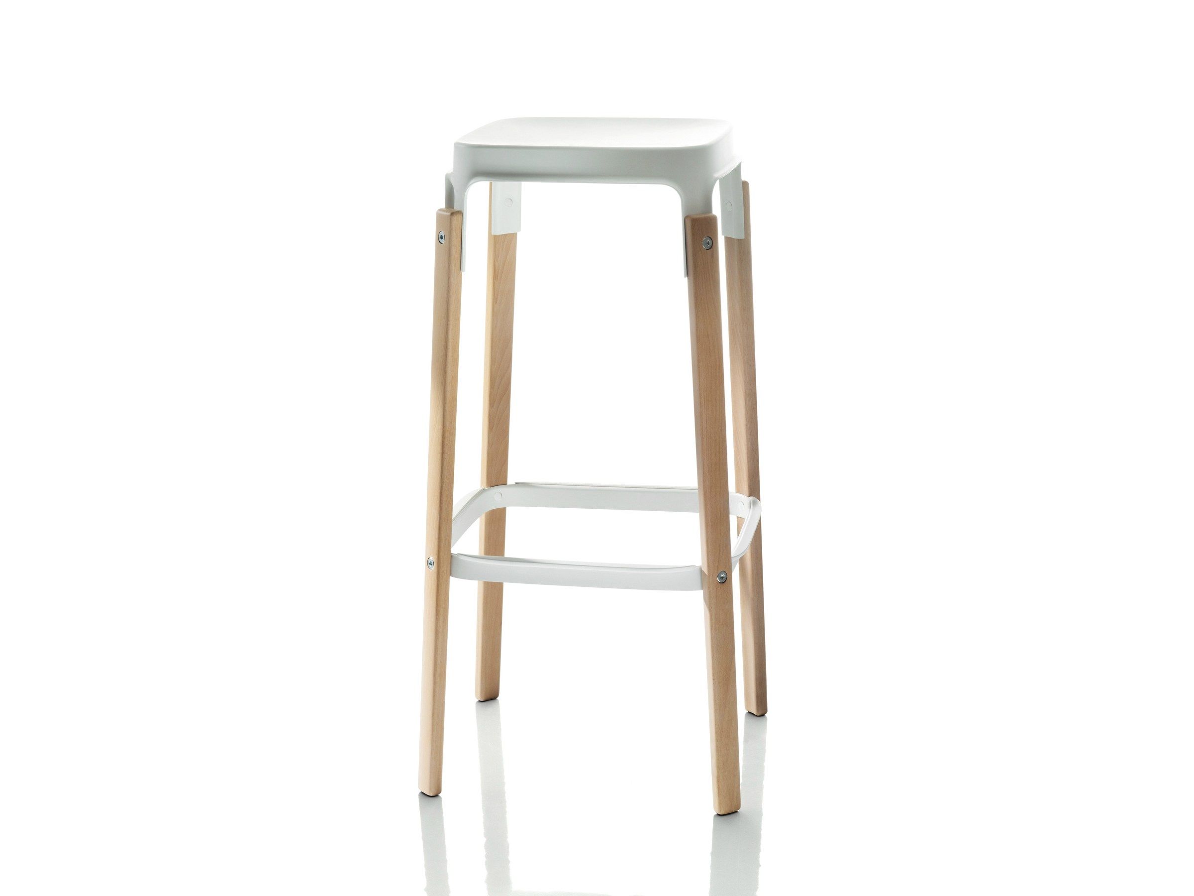 Высокий стул из стального листа и дерева Magis Steelwood ARCH-00139289