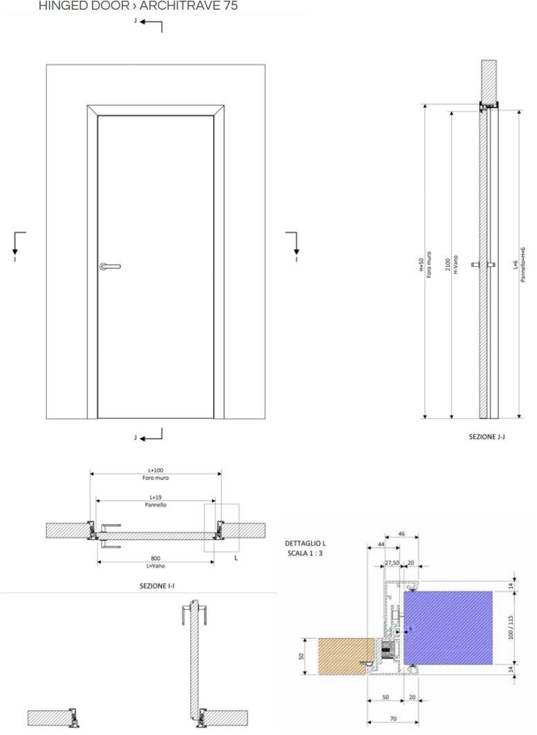 PLAN® Распашная дверь заподлицо со стеной sun-id-1410781 - Вид №2