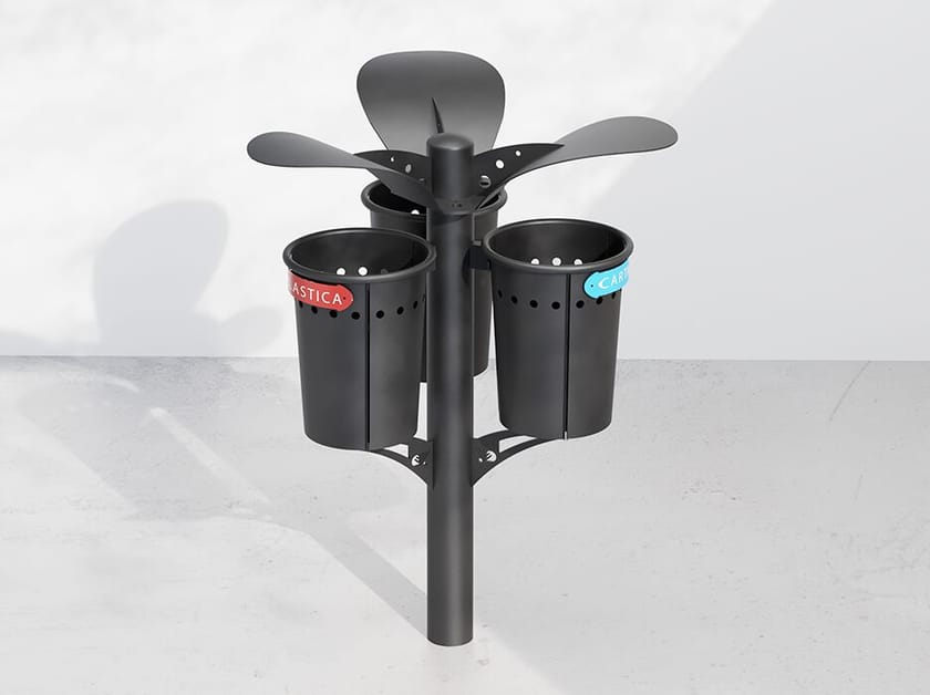 Наружные стойки для мусора с крышкой DIMCAR PIRRO TRIPLO ARCH-00138194