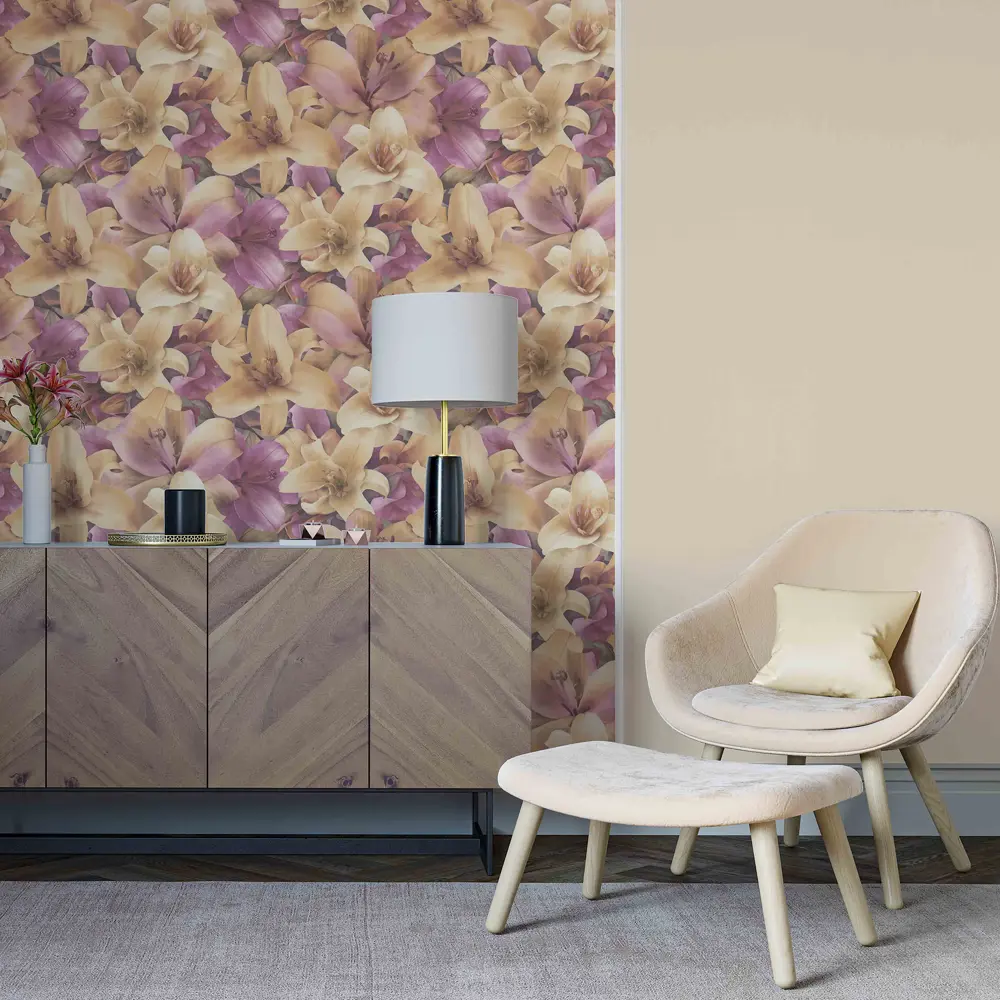 Обои флизелиновые Lilium фиолетовые 1.06 м PP71461-35 82912558 STLM-2194404 Santreyd - Вид №2