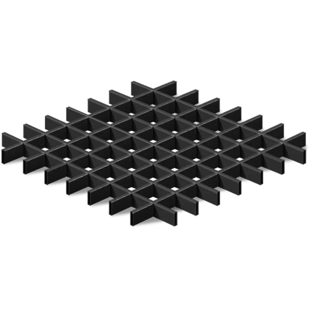 86162883 Комплект грильято 75x75x40 мм 1.8 м черный STLM-1017812 АЛБЕС 