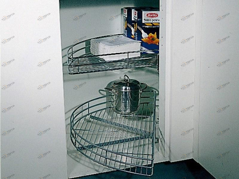 Würth Внутренний аксессуар для кухни из стали Guarnitura girevole ad angolo 0683730100