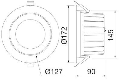 GEWISS Круглый встраиваемый светодиодный точечный светильник Illuminazione terziario sun-id-1493824 - Вид №2