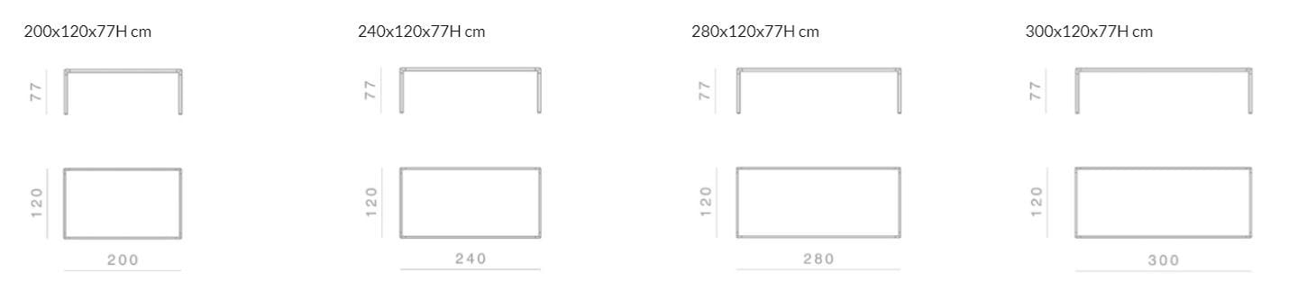 Деревянный прямоугольный обеденный стол GHIDINI1961 рамка ARCH-00048024 - Вид №4