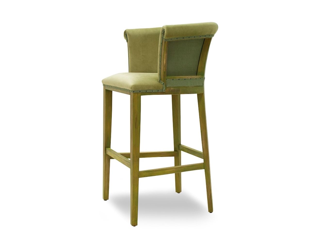 Высокий тканевый табурет с подставкой для ног со спинкой CREARTE COLLECTIONS Casino Essence ARCH-00065358 - Вид №6