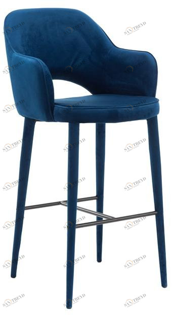 Pols Potten Барный стул высокий из бархата с огнестойкой набивкой Cosy sun-id-1478249