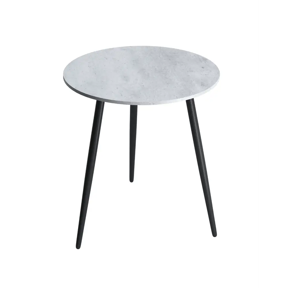 Стол кухонный Triniti 75x75x75 см круг металл цвет цемент светлый 89377847 STLM-2016250 Santreyd