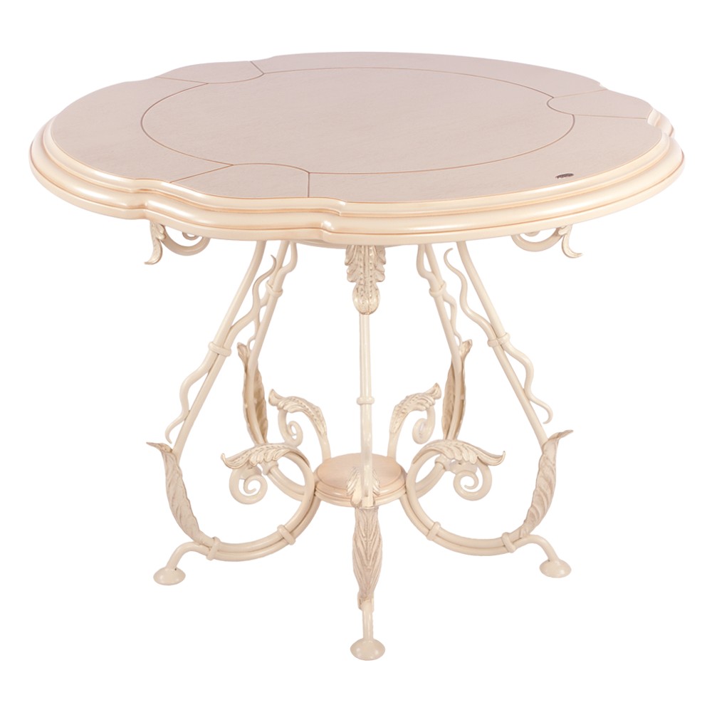 19010 Кованый обеденный стол Аделаида 5 Айвори BOGACHO 4627138231364 - Вид №8