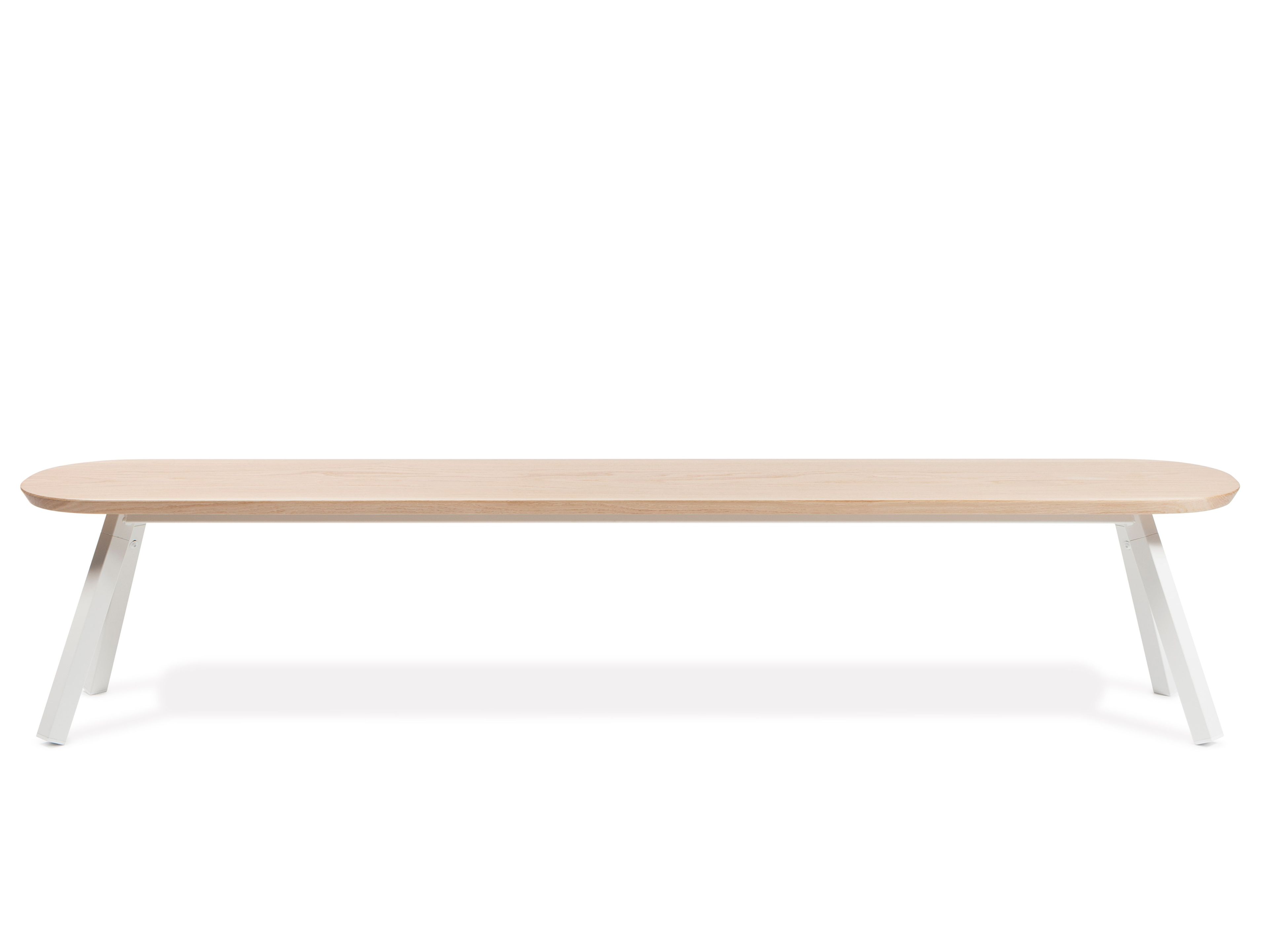 Дубовая скамья с окрашенной стальной основой RS Barcelona YOU AND ME ARCH-00051992 - Вид №5