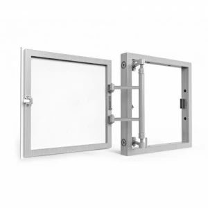 Алюминиевый люк под плитку, распашной, нажимной с регулировкой 600Х600